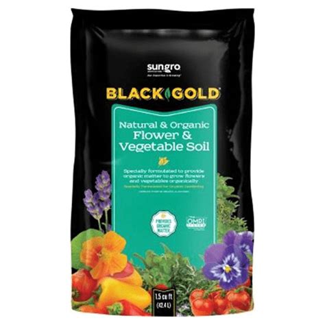 SunGro Black Gold Potting Soil Mix for Outdoor Plants, Natural and ...