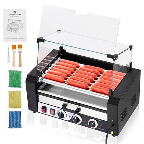 Huloretions Hot Dog Roller,18 Hot Dog Capacity 7 Hotdog Roller Grill ...