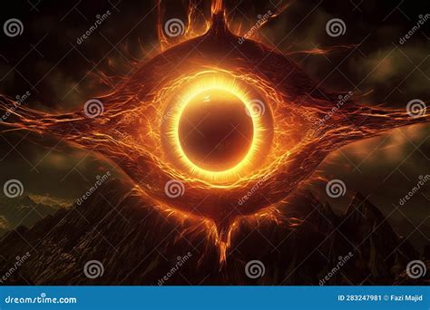 Concept Art Illustration Of All Seeing Eye Of Sauron From Lord Of The ...