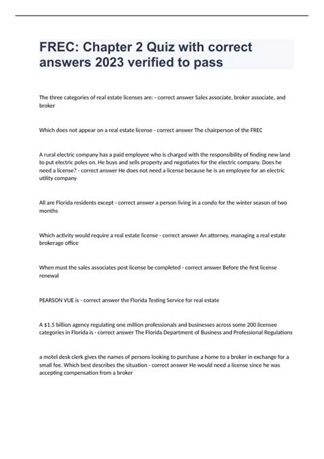 FREC: Chapter 2 Quiz with correct answers 2023 verified to pass ...