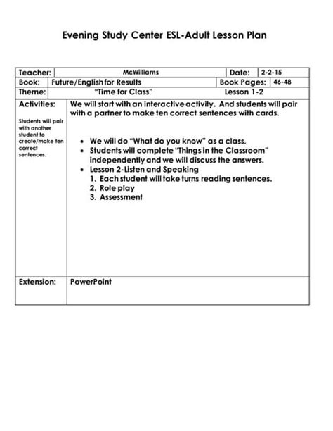 Image result for ESL Lesson Plan OneNote