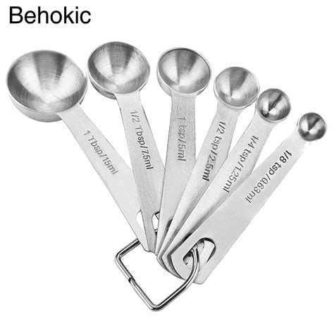 Aliexpress.com : Buy Behokic 6PCS Stainless Steel Measuring Scoop Spoon ...