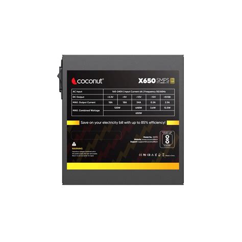 X650 True Watt 650W 80 Plus Bronze SMPS