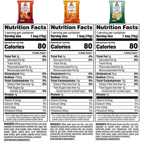 Quaker Rice Cakes Nutrition Facts
