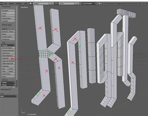 Blender Python Coding Subdivide Examples 的图像结果