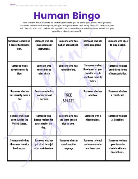 Free Printable Human Bingo Cards at Ellis Brashears blog