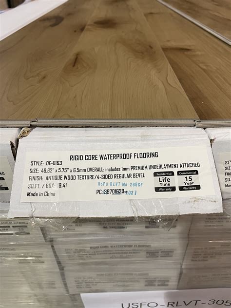 Luxury Vinyl Plank Overstock, Rigid Core Waterproof Flooring – Chestnut ...