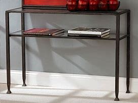 Image result for Black Curved Console Table
