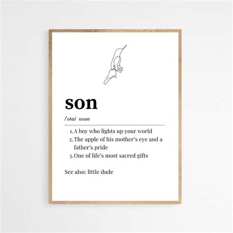 Son Definition Print Meaningful Quote Modern Minimalist - Etsy