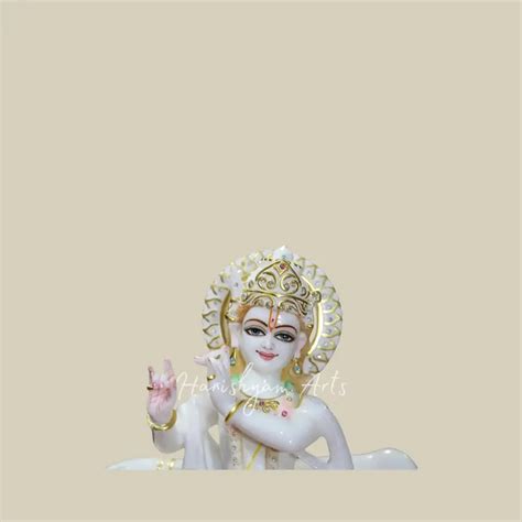 18" Lord Krishna Statue with Cow in marble