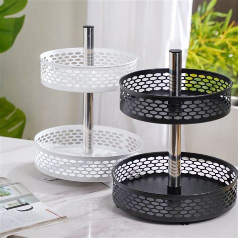 Rotating Metal Storage Rack Black Online - Premium Kitchen Organiser ...
