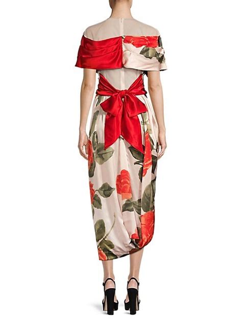 Silk Sweetheart Wrap Tulip Dress