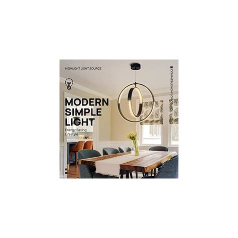 Cxjlllqly LED Chandelier Dimmable Black Modern | Ubuy India