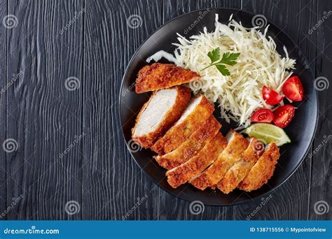 Tonkatsu - Panko Breaded Deep Fried Pork Cutlet Stock Photo - Image of ...