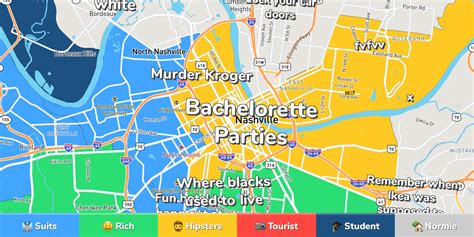 Walking Map Of Downtown Nashville