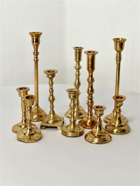 Gold Vintage Taper Candle Holders — Seven Paths Manor