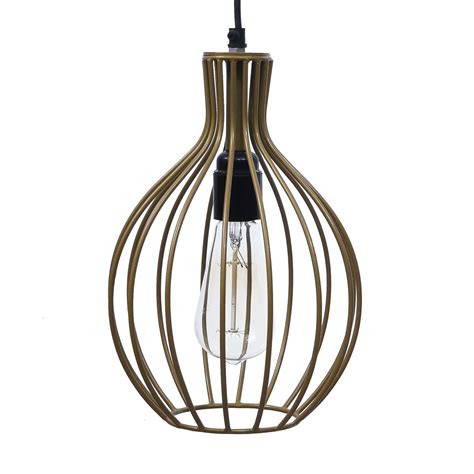 Edison Filament Golden Finish Diamond Cage Pendant Light, Ceiling ...