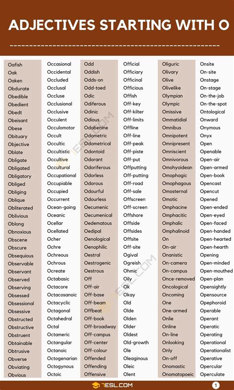 Top 320 popular adjectives that start with o with esl images english ...