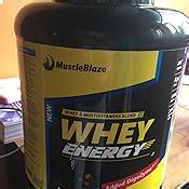 MuscleBlaze 100% Whey Energy Protein Supplement Powder with Vitamins ...