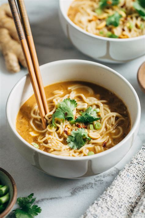 Vegan Peanut Butter Ramen Recipe - Making Thyme for Health