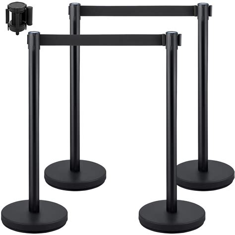 Buy VEVOR Crowd Control Stanchion, Set of 4 Pieces Stanchion Set ...