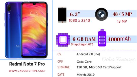 Image result for Redmi Note 7 Pro Specification