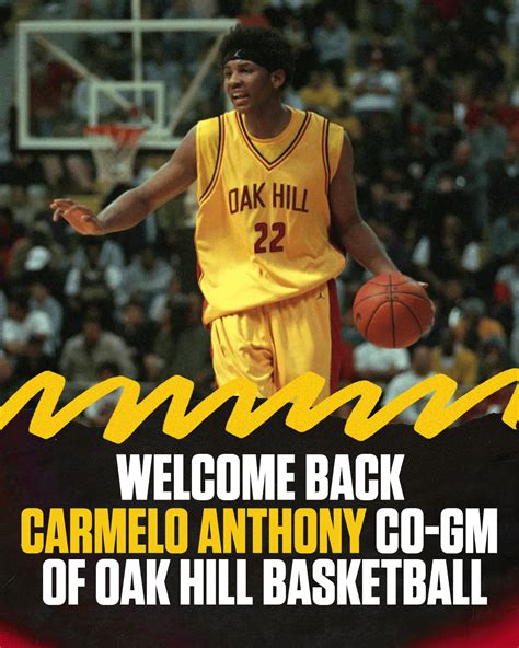 Carmelo Anthony: Co-Manager of Oak Hill Academy Basketball - Oak Hill ...
