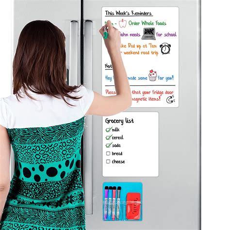 STYLIO Magnetic Dry Erase White Board Set: 1 Large 1 Small White Boards ...