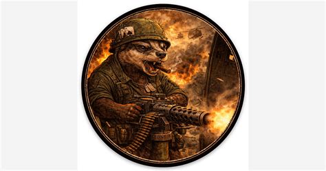 ApocalypseBadger by Mitch Buckner | Round stickers | Sticker Mule India