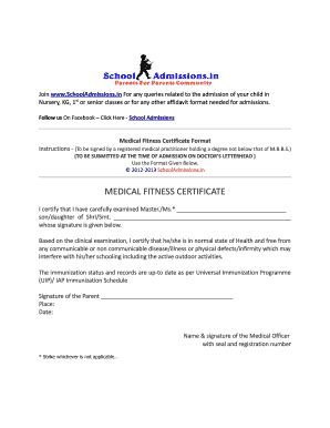 Medical Fitness Certificate - Blank Fillable Template | Fill Out, Print ...