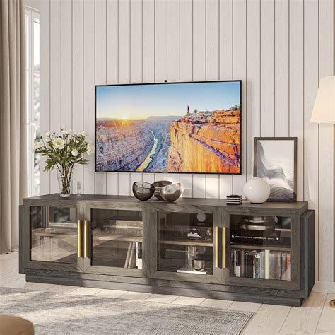 Amazon.com: LYNSOM TV Stand for 85 Inch TV, Media Entertainment Center ...