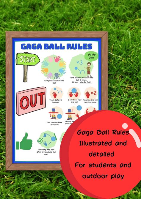 Gaga Ball Rules Poster: Illustrated Gym & Recess Sign (digital Download ...