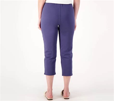 Denim & Co. Pull On V-Yoke Petite Crop Pants - QVC.com