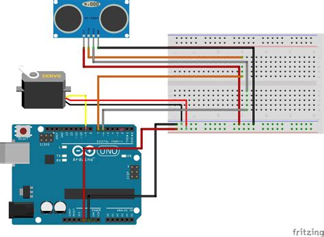 Image result for Connection of Arduino Radar Project