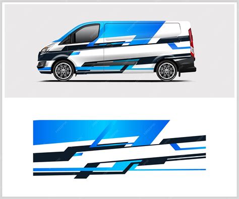 Van wrap design sports car and vehicle wrap design | Premium Vector