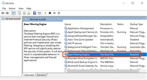 Image result for Base Filtering Engine Error 0X80320009