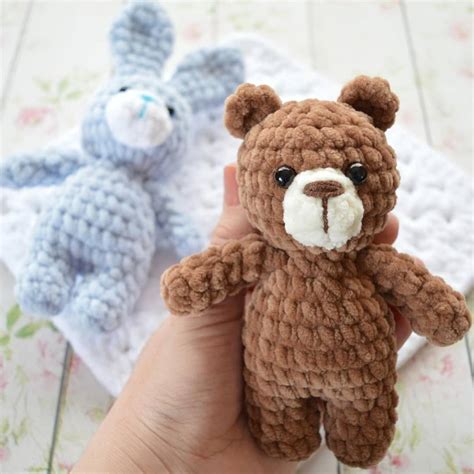 Crochet bear and bunny amigurumi pattern | Amiguroom Toys