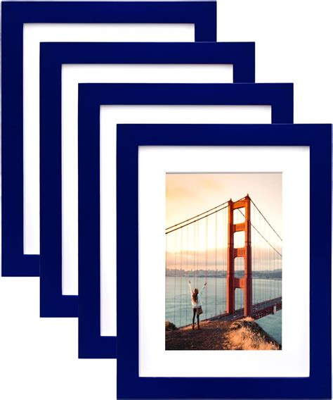 Amazon.com - KINLINK 6x8 Picture Frames Navy,Wood Frames with Acrylic ...
