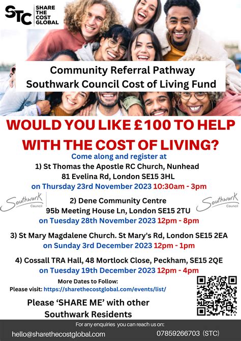 Southwark Council Cost of Living Fund - Referrals Days - Community ...