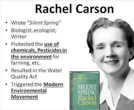 Rachel Carsons famous book andquot;Silent Springandquot; is related to ...