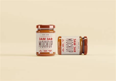 Free Glass Jam Jar Mockup PSD | Mockuptree