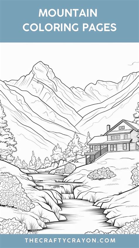 Mountain Coloring Pages (Free Printable PDFs)