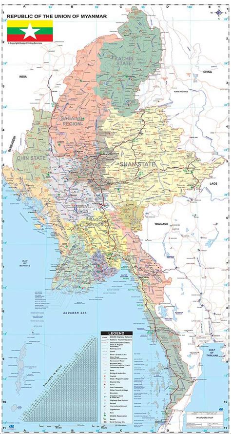 缅甸在地图上的位置