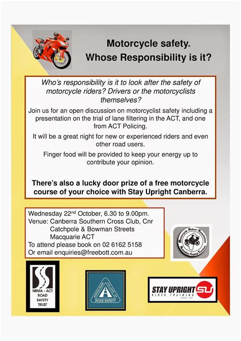 Ulysses Club, Canberra Branch Website: Motorcycle Safety. Whose ...