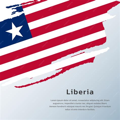 Premium Vector | Illustration of liberia flag template