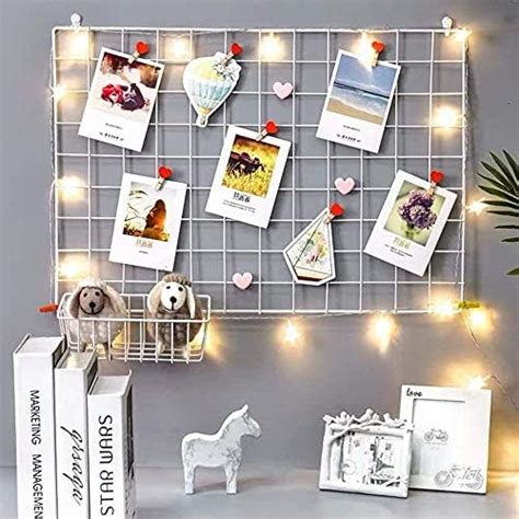 WALLZY Steel Photo Collage Grid Diy Mesh Rectangular Wire Frame | Metal ...