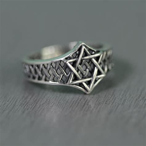 Star of David Ring King Solomon Ring Jewish Star Sterling | Etsy