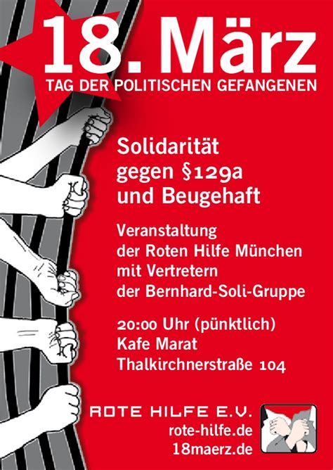 18.03. um 20 Uhr Veranstaltung: Solidarität gegen §129a und Beugehaft ...