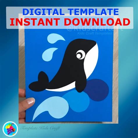 2D Shape Killer Whale Orca Craft Ocean Habitat Animal Under the Sea Life | Made By Teachers