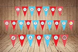 Party Supplies India™ Customized Farm Theme Flag Bunting/Birthday ...